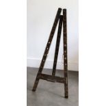 A wooden 19th cent painted Easel