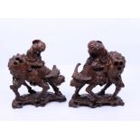 A Pair of Chinese root wood carvings