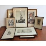 A collection of etchings pictures and prints