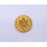 A French 1865, 20 Franc gold coin