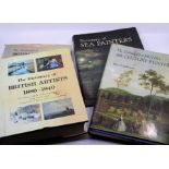 A collection of Art research books, Sea Painters and similar
