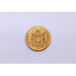 A French 1862, 20 Franc gold coin