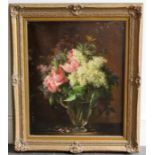 A 19th cent oil on canvas still life , signed Claude