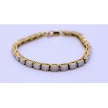 Opal gold bracelet