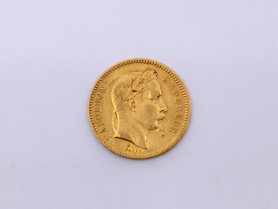 A French 1863, 20 Franc gold coin - Image 2 of 2