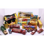 A collection of Dinky toys amd Corgi toys inc Yellow submarnine, Chitty Chitty bang bang, Longleat