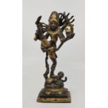 An Indian bronze of a Deity, height 22cm.