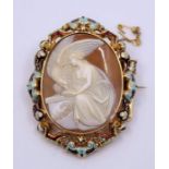 A fine 19th cent Continental champleve cameo