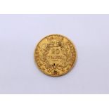 A French 1851, 20 Francs gold coin