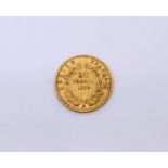 A French 1858, 20 Franc gold coin
