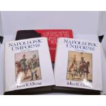 Napoleonic Uniforms volumes I & II John R Elting hardback books with DJ, and a similar Napoleonic