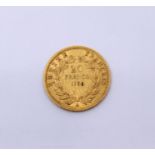 A French 1859, 20 Franc gold coin