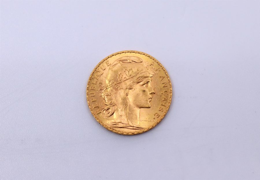 A French 1909, 20 Franc gold coin - Image 2 of 2