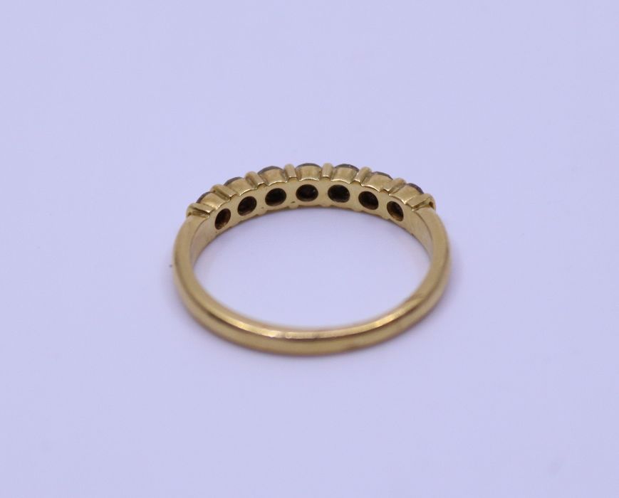 A Seven stone diamond gold  ring - Image 2 of 2