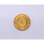 A French 1857, 20 Franc gold coin
