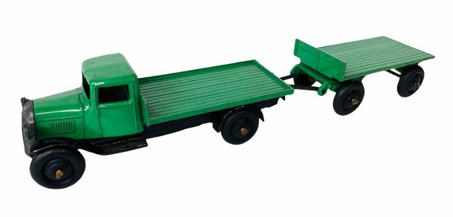 4x Dinky Toys Assorted Trucks & 1x Trailer. Lot Includes: No.25F Market Gardeners Lorry - Yellow - Image 11 of 13