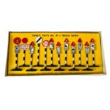 Dinky Toys 1 Set Road Signs 47 Set. Signs in near mint condition, complete set in excellent original