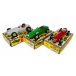 3x Merit 1/24 Racing Car Kits 'Pre Built'. Lot Includes: 1948 4 CLT Maserati in Red, with original