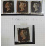 Great Britain 100’s in album from 1840 1d black x 4 ( average) 2d, good range imperf and perf 1d