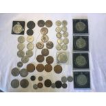 A bag of coins to include Province of Canada Bank of Montreal 1842 penny, bank of Upper Canada