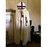 Holy Royal Arch Knight Templar priests items to include Tunic, mantle, mitre along with sword in