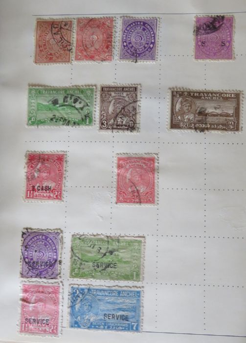 A collection of stamps in four albums, main interest in Indian feudatory states, but lots of other