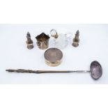 A collection of silver to include: an Edwardian four handled Tyg by Z Barraclough & Sons, London,