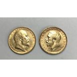 Two Half Sovereigns 1909 & 1913.