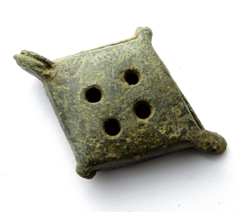 Roman Seal Box   Circa, 1st -2nd century AD. Copper-alloy, 13.31 g, 42.92 mm. A complete lozenge- - Image 4 of 4