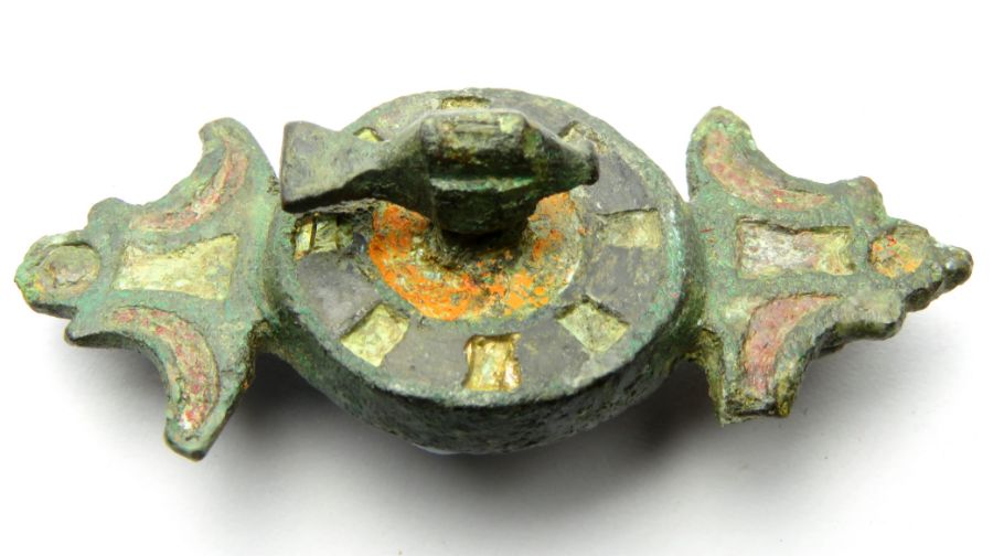 Roman Composite Brooch.  Circa, 2nd century AD. Copper-alloy, 45mm x 19mm, 8.1g. A scarce type