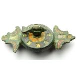Roman Composite Brooch.  Circa, 2nd century AD. Copper-alloy, 45mm x 19mm, 8.1g. A scarce type