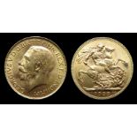 George V gold sovereign 1925. 22mm, 7.99g.