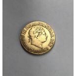 George III 1820 Sovereign, closed 2. (Condition, Wear to high points with small scratches to