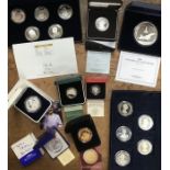 Silver Proof Coins in there original cases with certificates, includes Concorde 30th anniversary