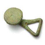 Iron Age Toggle.  Circa 1st century AD-1st century AD. Copper-alloy, 13.13 g, 37.14 mm. A Celtic