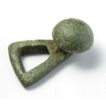 Celtic Toggle   Circa, 1st century AD. Copper-alloy, 7.25 g, 25.21 mm. An undecorated boss headed