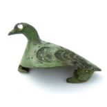 Roman Duck Brooch   Circa, 2nd century AD. Copper-alloy, 7.64 g, 35.01 mm. A zoomorphic brooch in