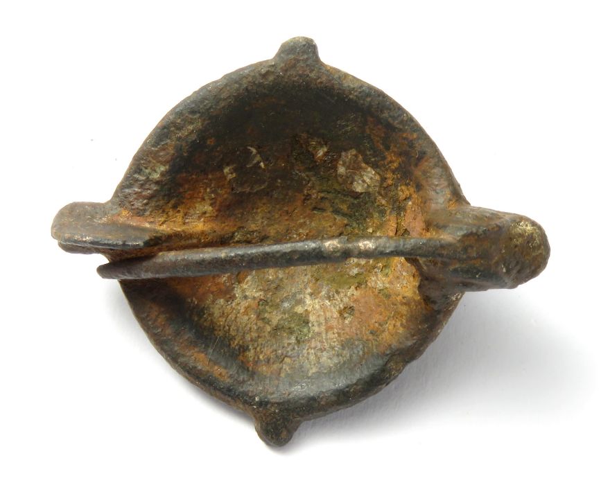 Roman Umbonate Brooch.  Circa, 2nd century AD. Copper-alloy, 6.60 g, 32.55 mm. An umbonate type - Image 3 of 4