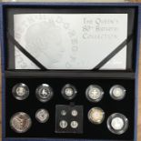 The 2006 Silver Proof  Queens 80th Birthday Collection, 1p to £5 with Maundy money. In Original Case