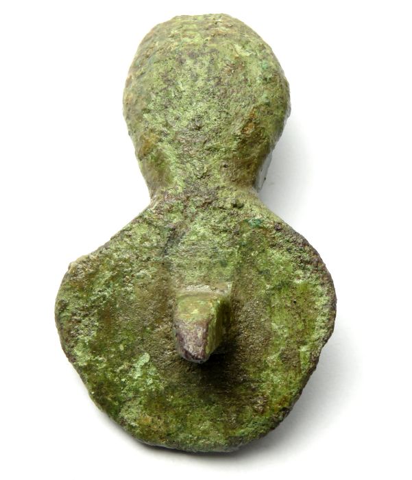 Roman Anthropomorphic Mount.  Circa, 2nd-4th century AD. Copper-alloy, 38mm x 28mm, 21.3g. A - Image 3 of 3