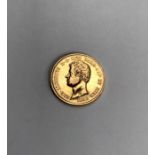 Italian States, Kingdom of Sardinia Gold 20 Lira  1842.