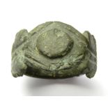 Roman Finger Ring.  Circa, 2nd century AD. Copper-alloy, 24mm diameter (19mm internal) x 13mm, 6.