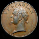 Vespasian Medal  Circa, 19th century AD. Copper-alloy, 13.08 g, 27.49 mm. Bust of Vespasian left,