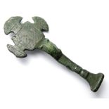 Anglo-Saxon Brooch.  Circa 7th century AD. Copper-alloy, 80mm x 34mm, 19.0g. A cruciform brooch