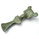 Anglo-Saxon Brooch.  Circa 6th-7th century AD. Copper-alloy, 74mm x 29mm, 18.6g. A small cruciform