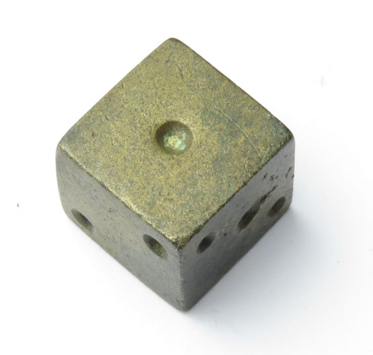 Roman Bronze Die   Circa 1st-4th century AD. Copper-alloy, 14.00 g, 12.53 mm. A very nice example of - Image 3 of 3