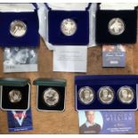 Royal Mint Silver Proof & Silver Coins in Original Cases with Certificates, includes 2006 Queen