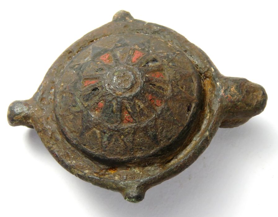 Roman Umbonate Brooch.  Circa, 2nd century AD. Copper-alloy, 6.60 g, 32.55 mm. An umbonate type