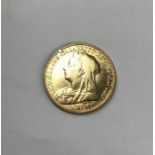 Victorian Half Sovereign 1898,  Condition, wear to surface. Approx 3.9g