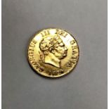 George III 1820 Half Sovereign. (Condition, slight wear to high points with small scratches to